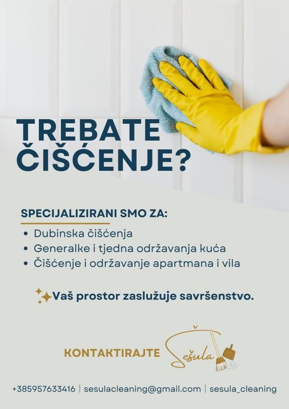Šešula Cleaning – profesionalno čišćenje apartmana, vila i kuća