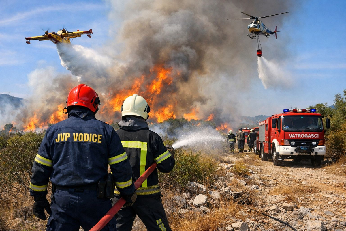 Vatrogasci imali pune ruke posla: pet požara u samo 12 sati na području županije