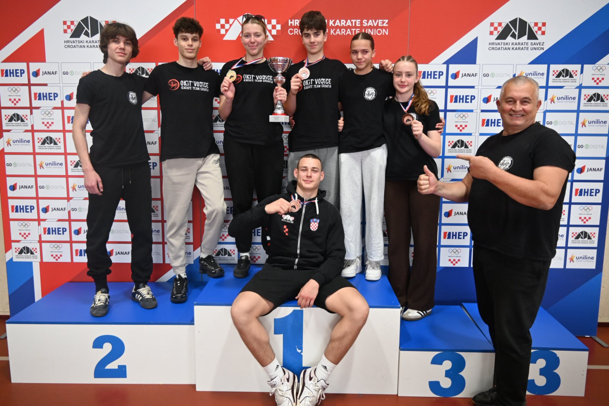 Gabrijela prvakinja Hrvatske, Elin i Josip brončani: veliki uspjeh Karate kluba Okit Vodice u Zagrebu